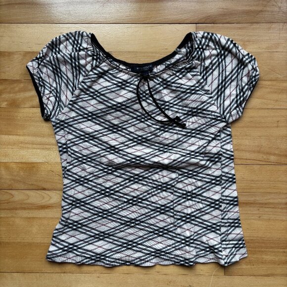 Burberry London Girls' Plaid Knit Top - Size140A - Picture 2 of 10